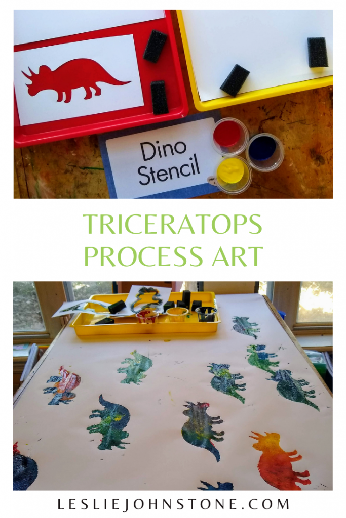 Dinosaur Painting for Kids Process Art Activity - The Keeper of
