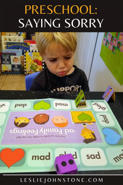 Preschool: Learning to Say Sorry